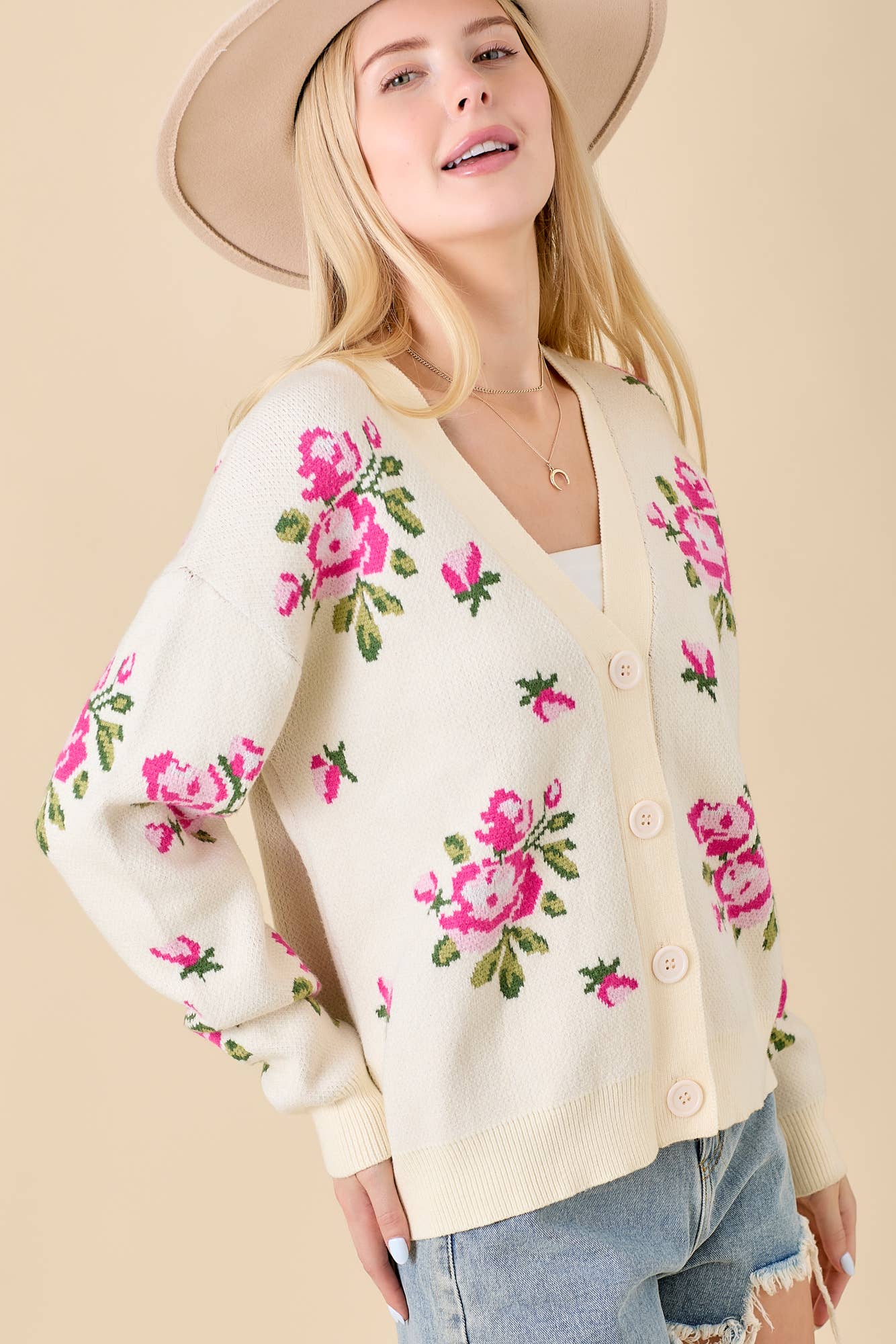 Rose Floral Cardigan