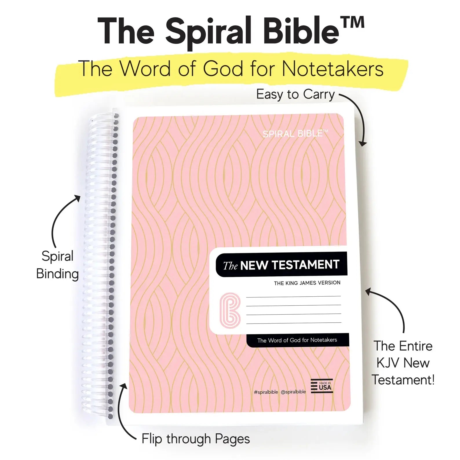 Spiral Bible™ - KJV New Testament - Pink