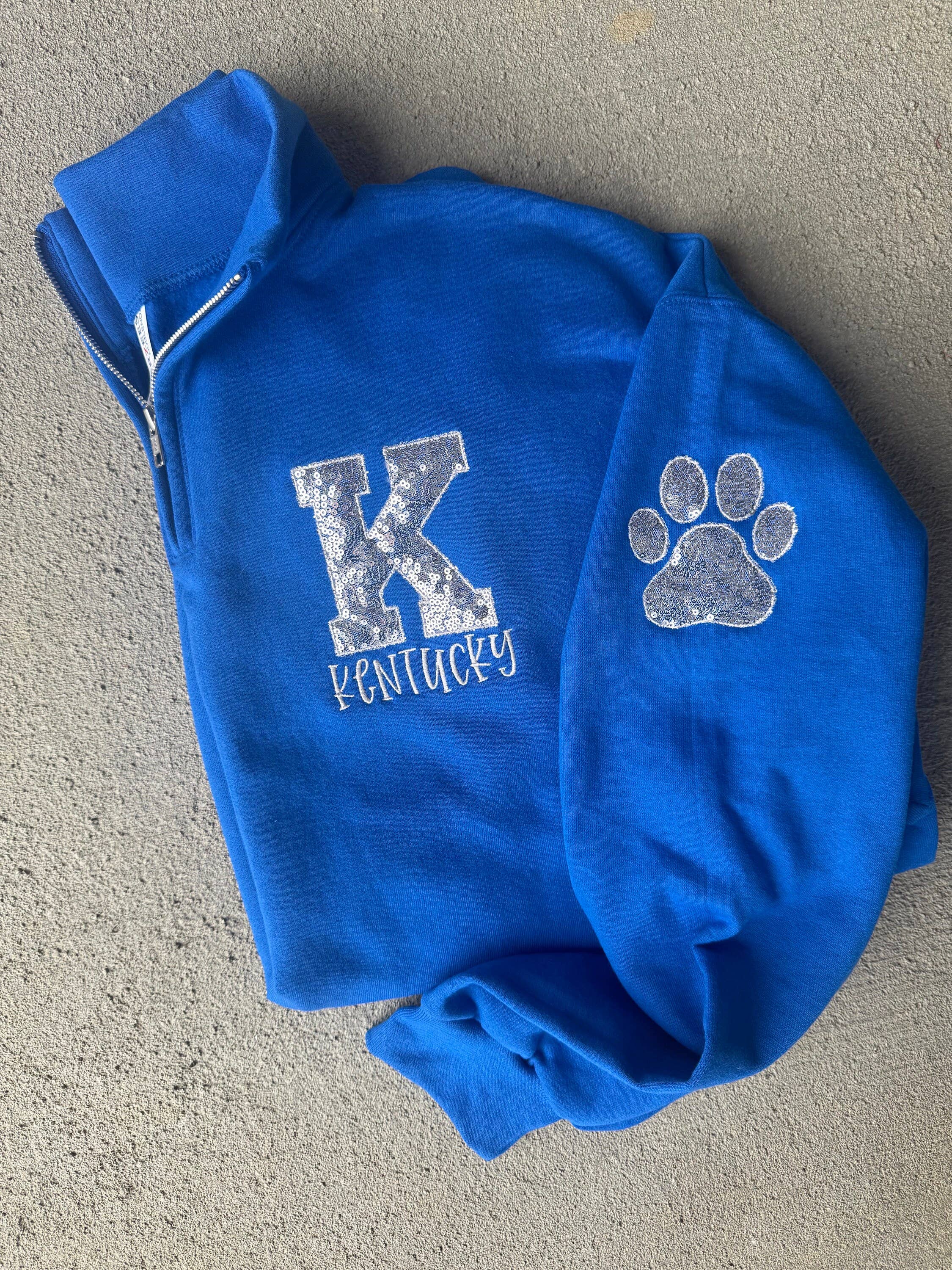 Kentucky Sequins Quarter Zip