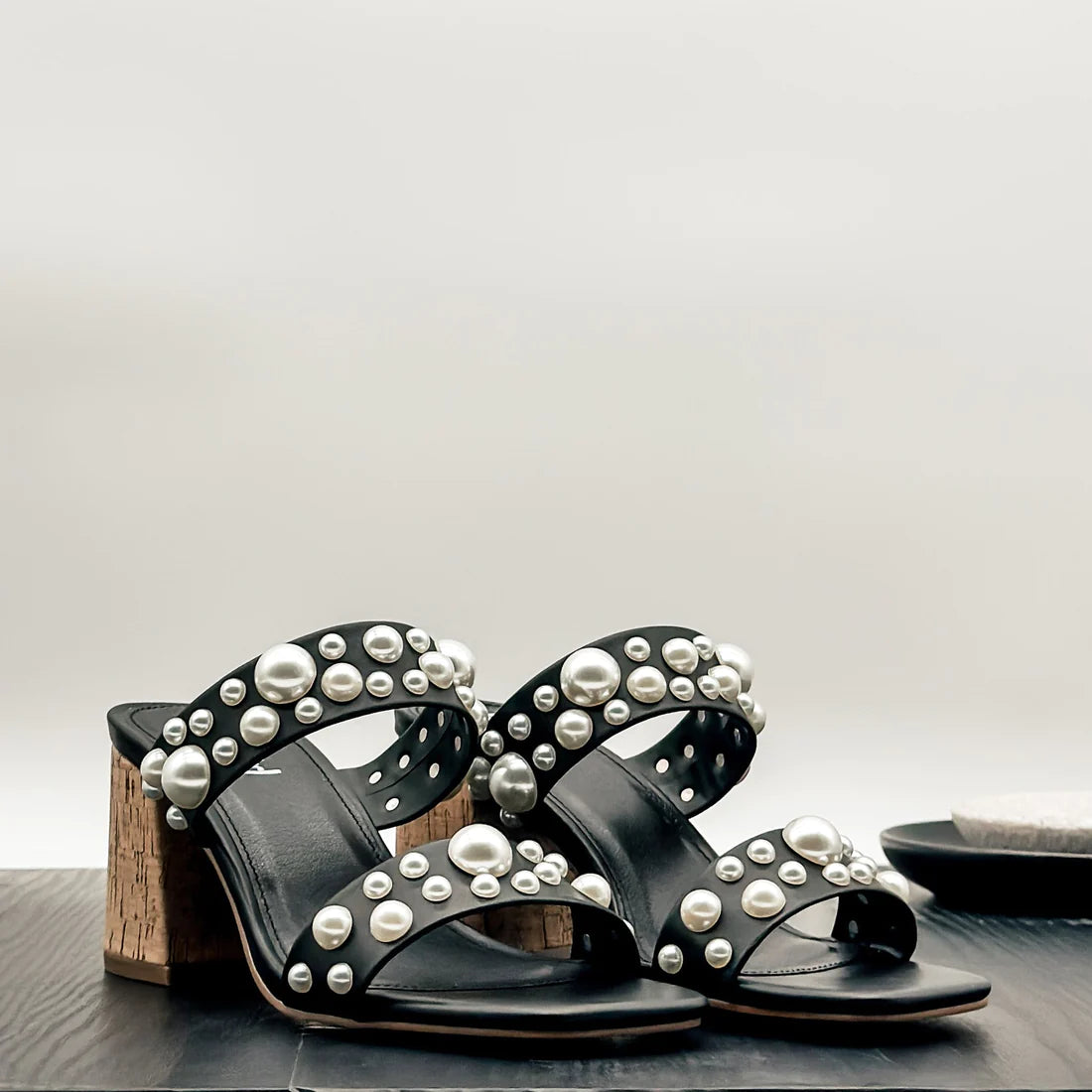 Corkys Divine Heels in Black with Pearls