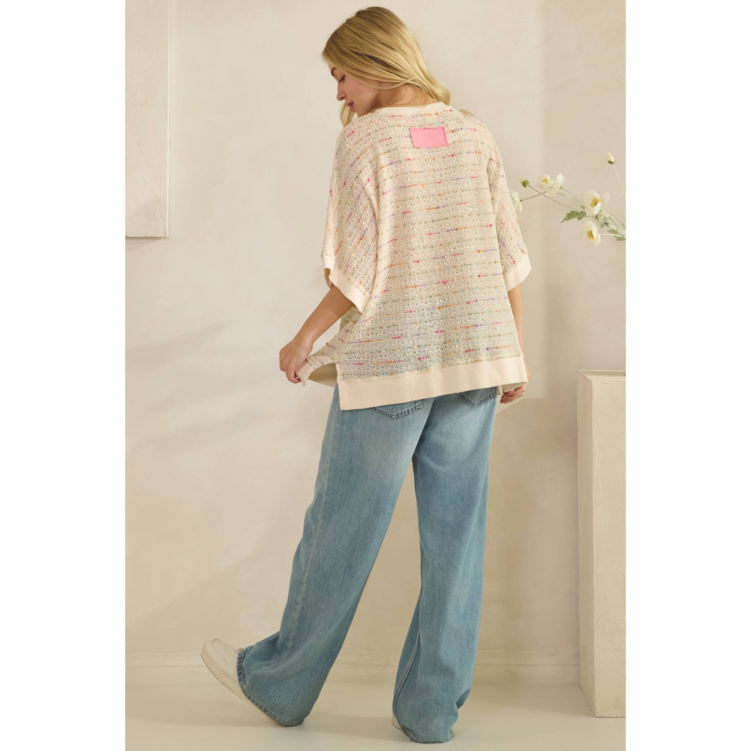 CANDY POP PEACE KNIT TOP
