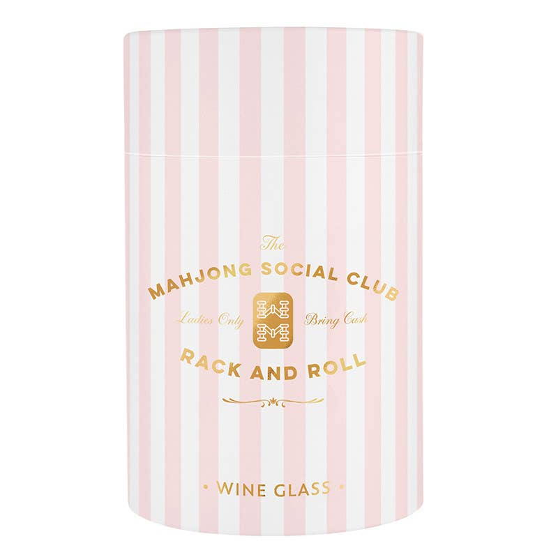 Mahjong Social Club Gold Foil Glass