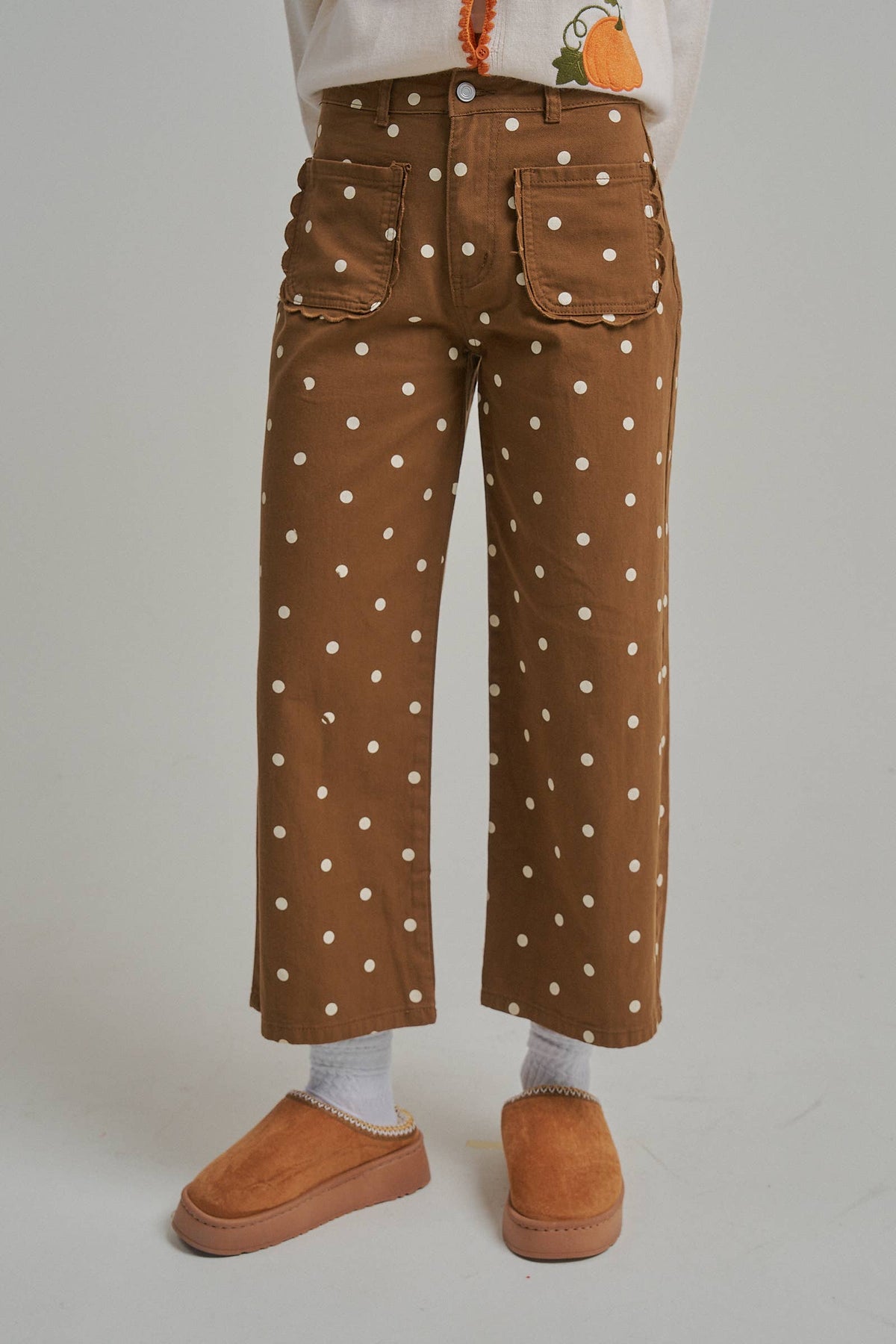 Coffee & Cream Polka Dot Pants