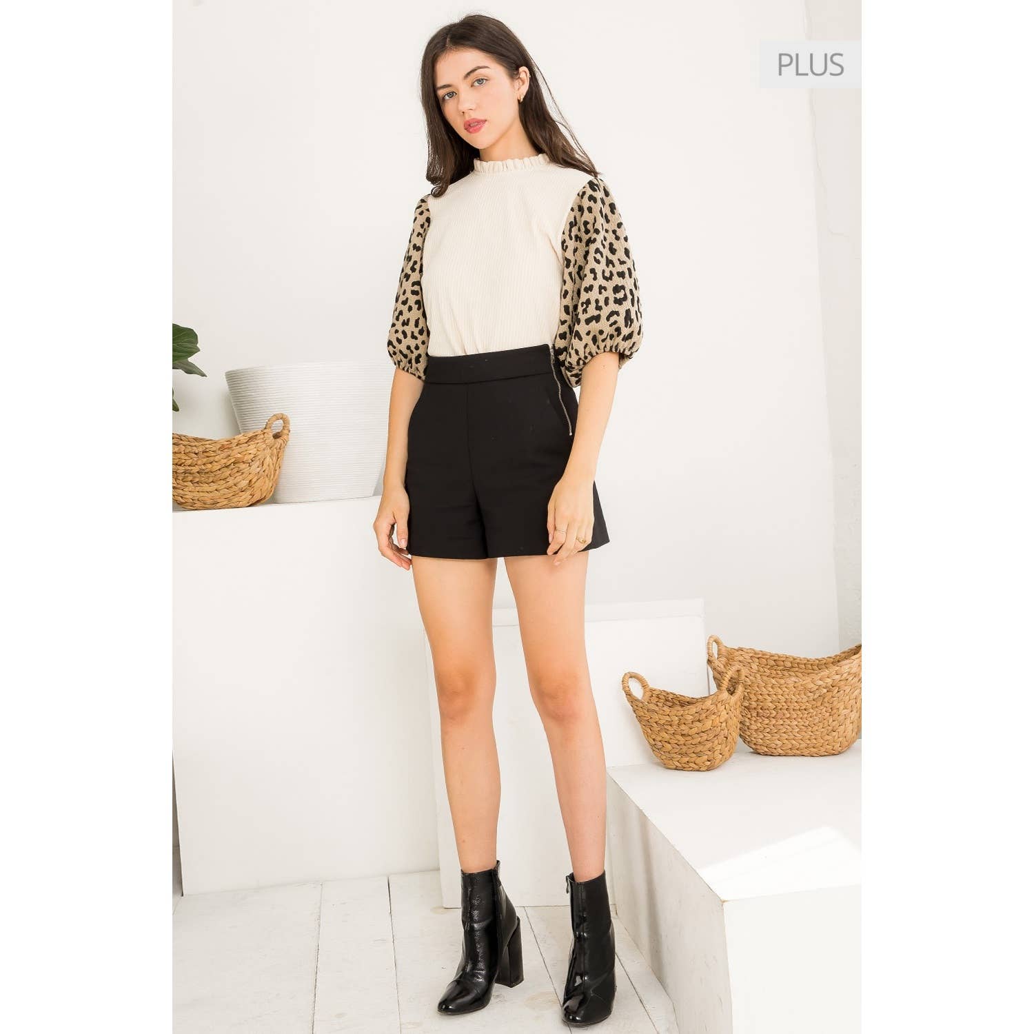 Leopard Sleeve Top