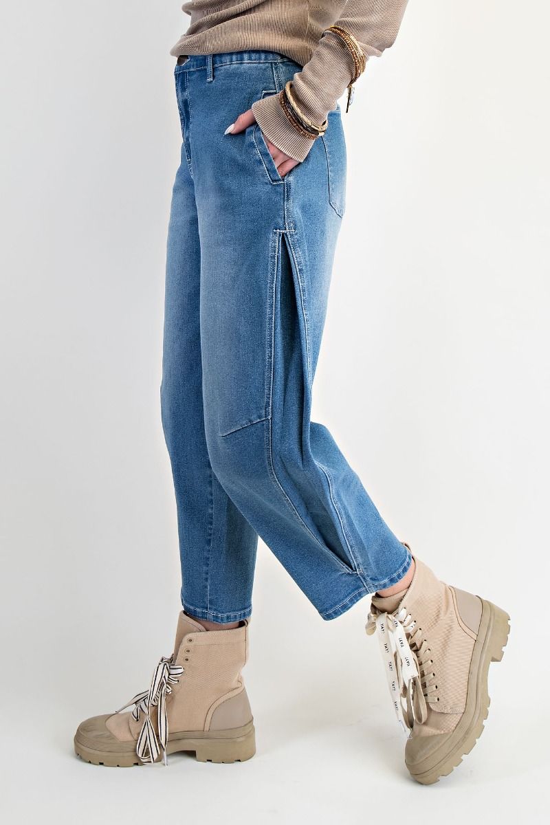 Blue Ivy Denim Barrel Pants
