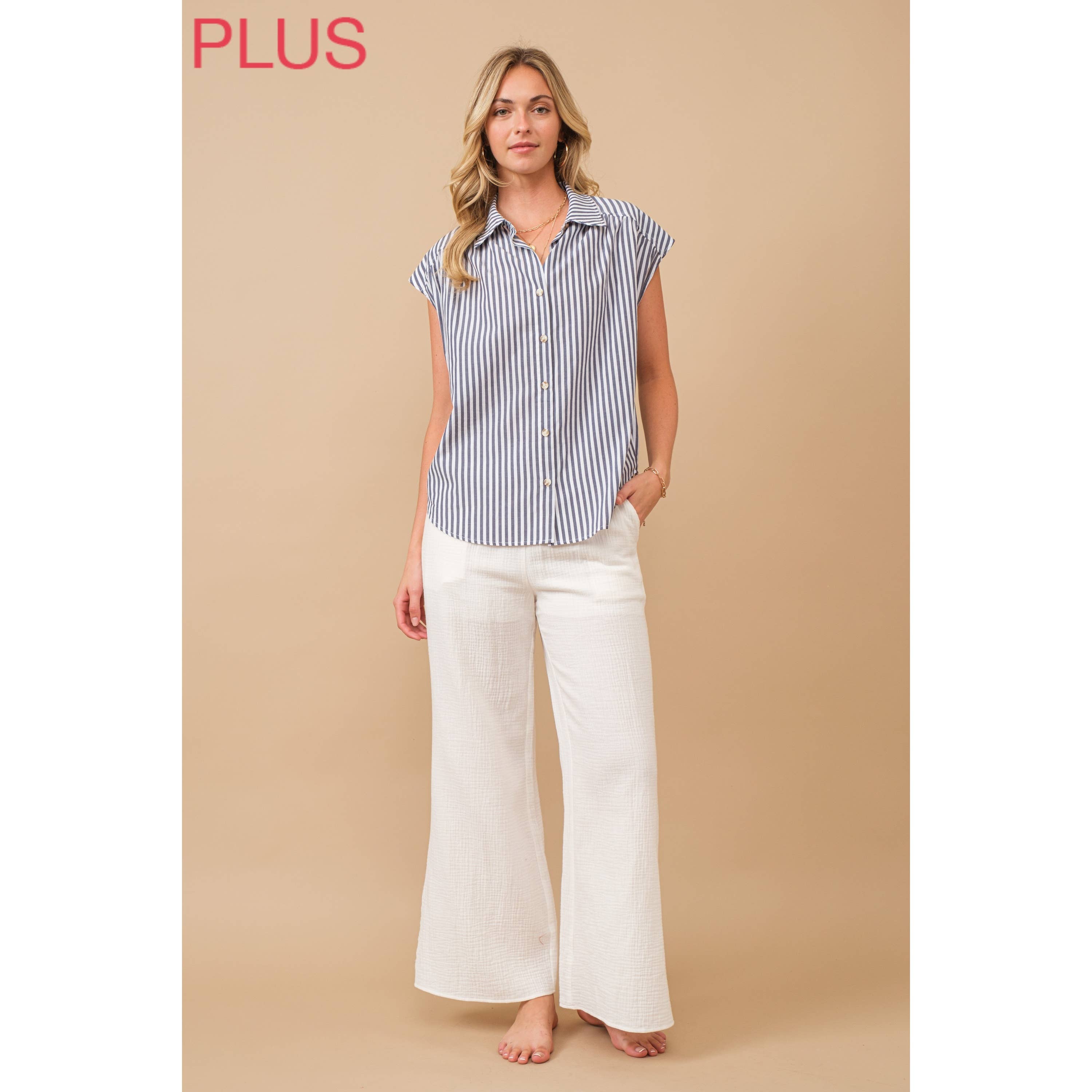 Curvy Gauze Pants