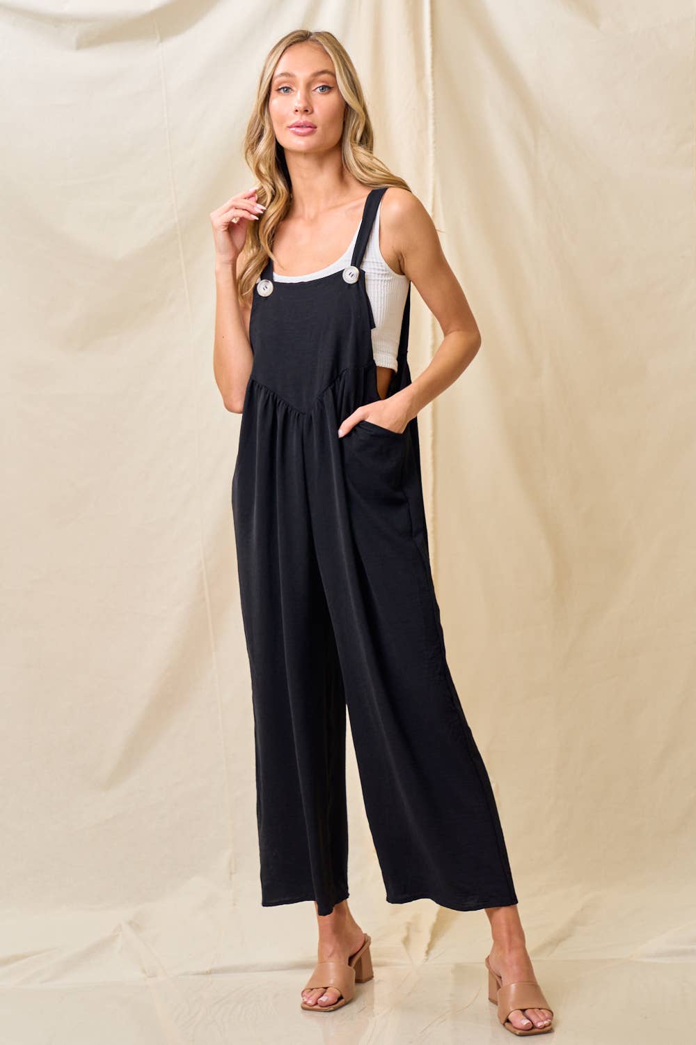 Trying to Stay Calm Black Jumpsuit