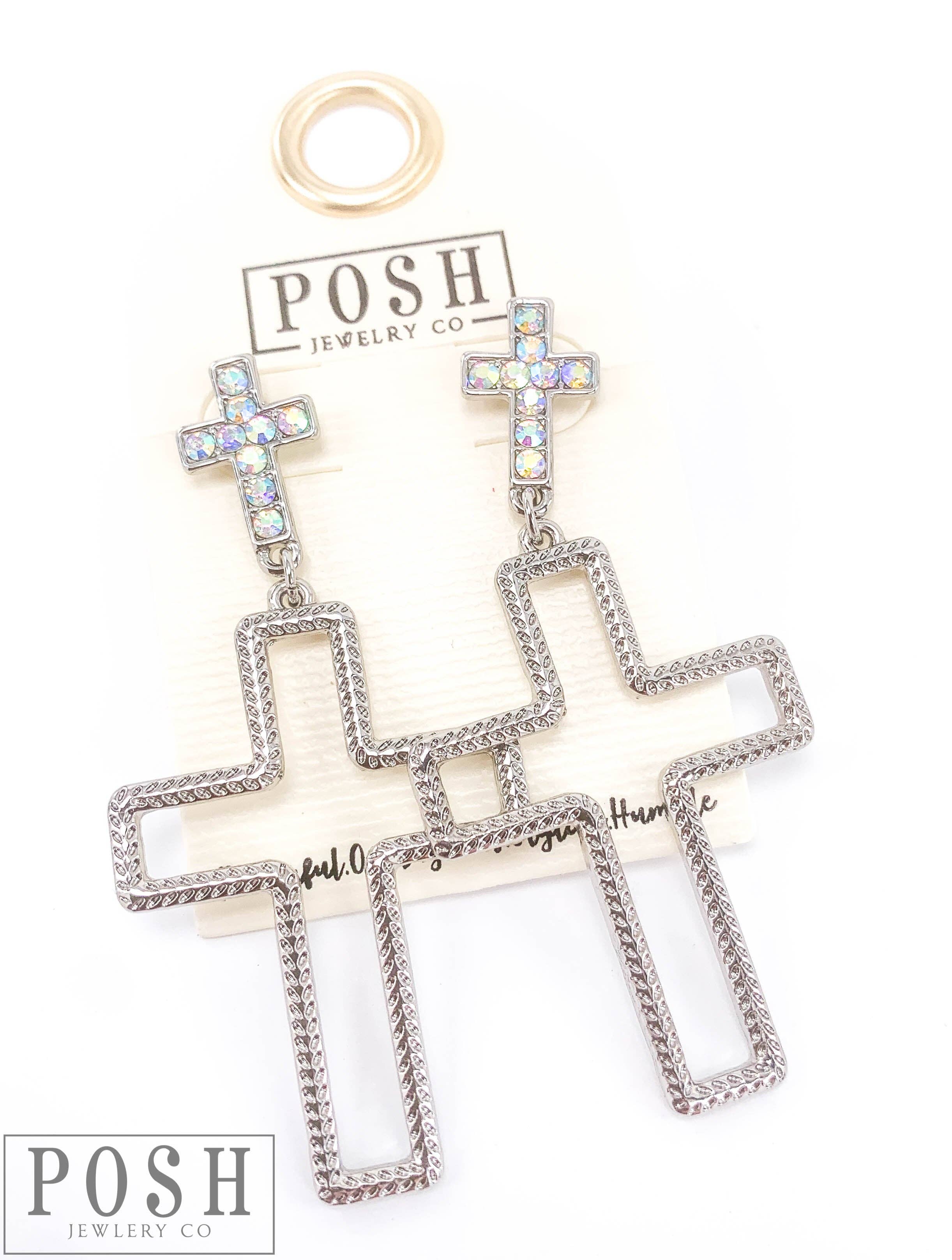 Double cross earring