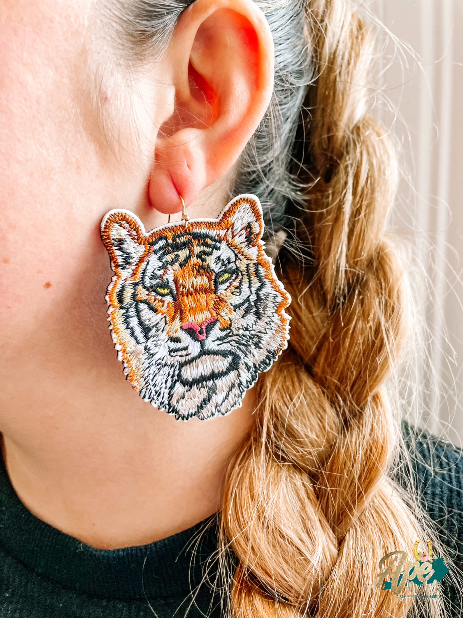 Who Dey Tiger Earrings