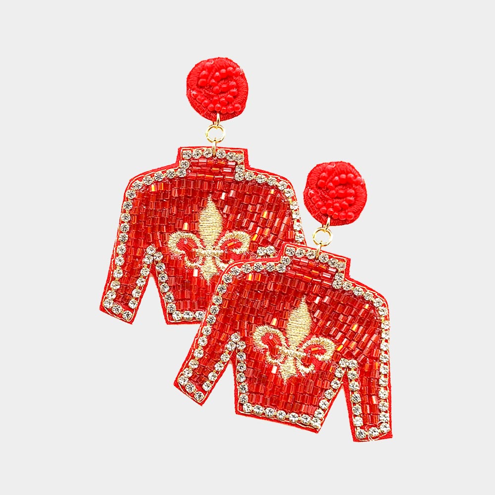 Derby Fleur de Lis Earrings