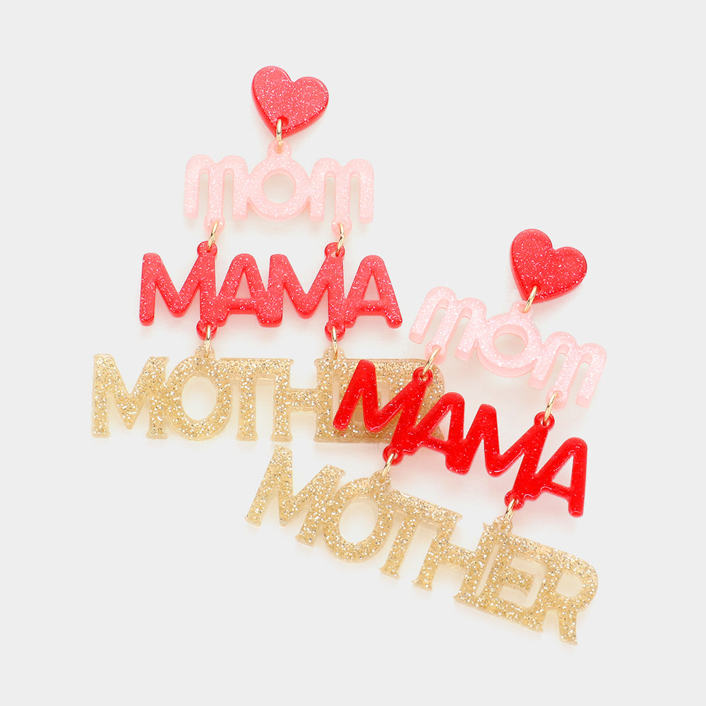 Mom Mama Mother Earrings