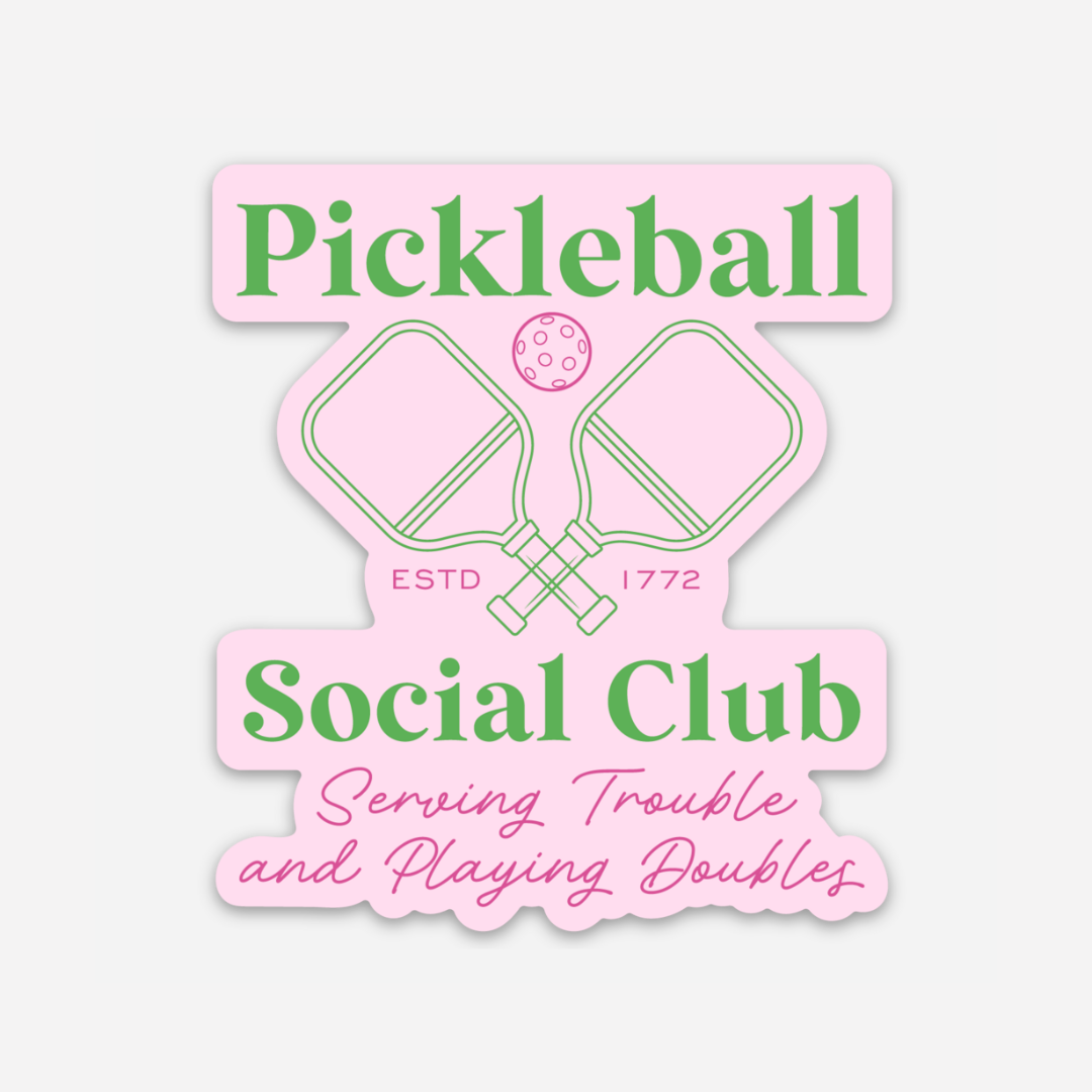 Pickleball Social Club Magnet- Sports