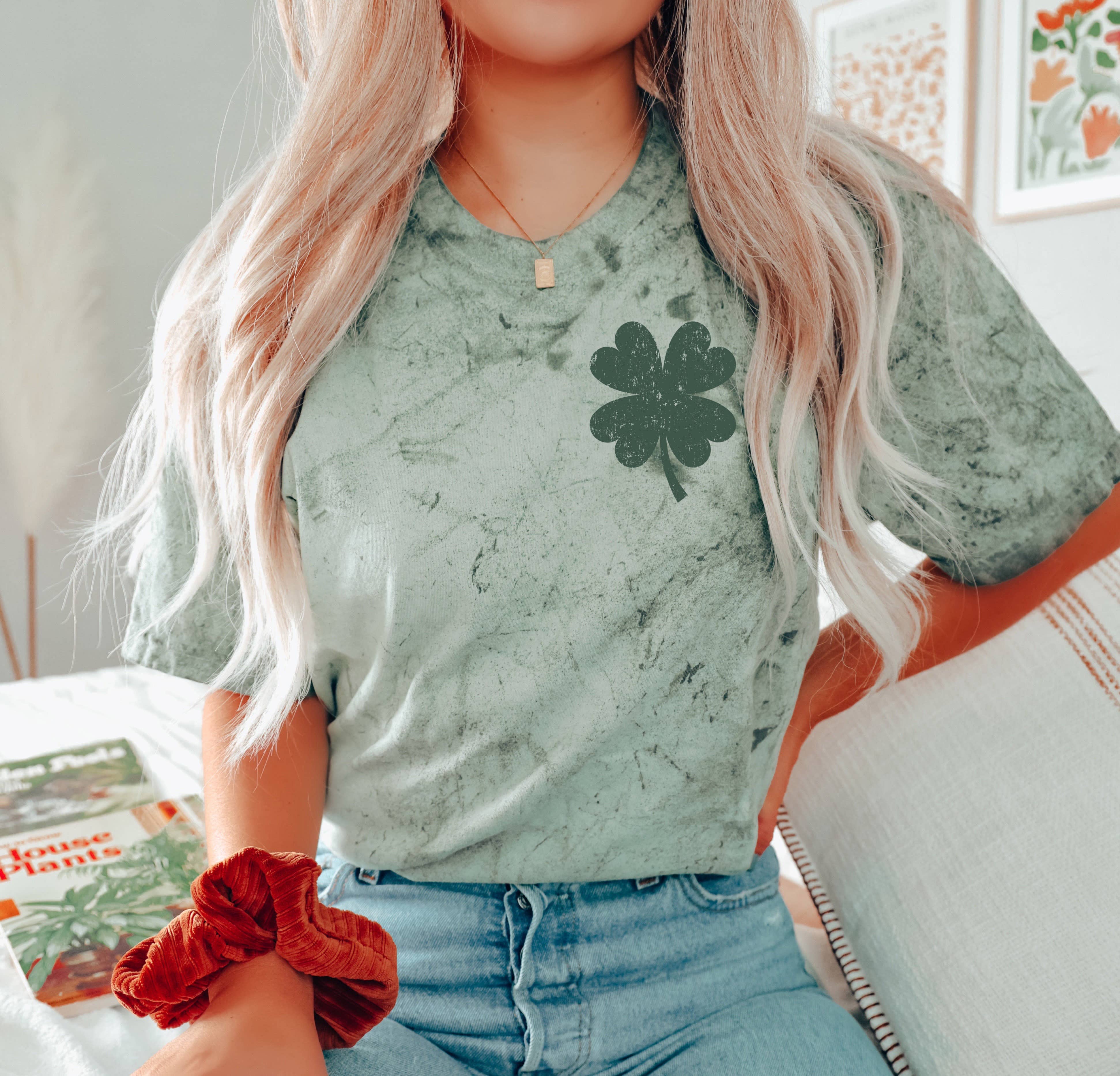 St. Patrick's Day Green Clover Tee