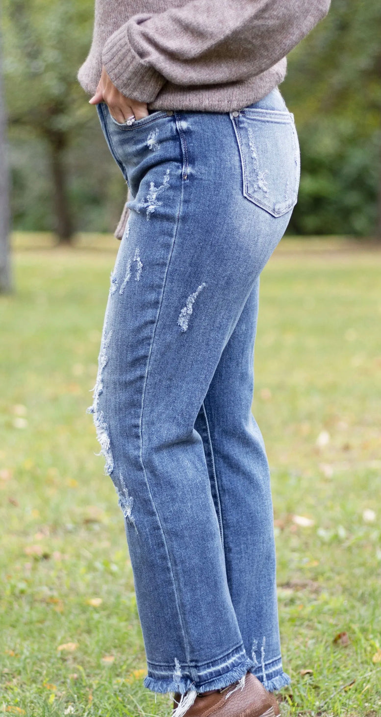 Hi-Rise Judy Blue Boyfreind jeans